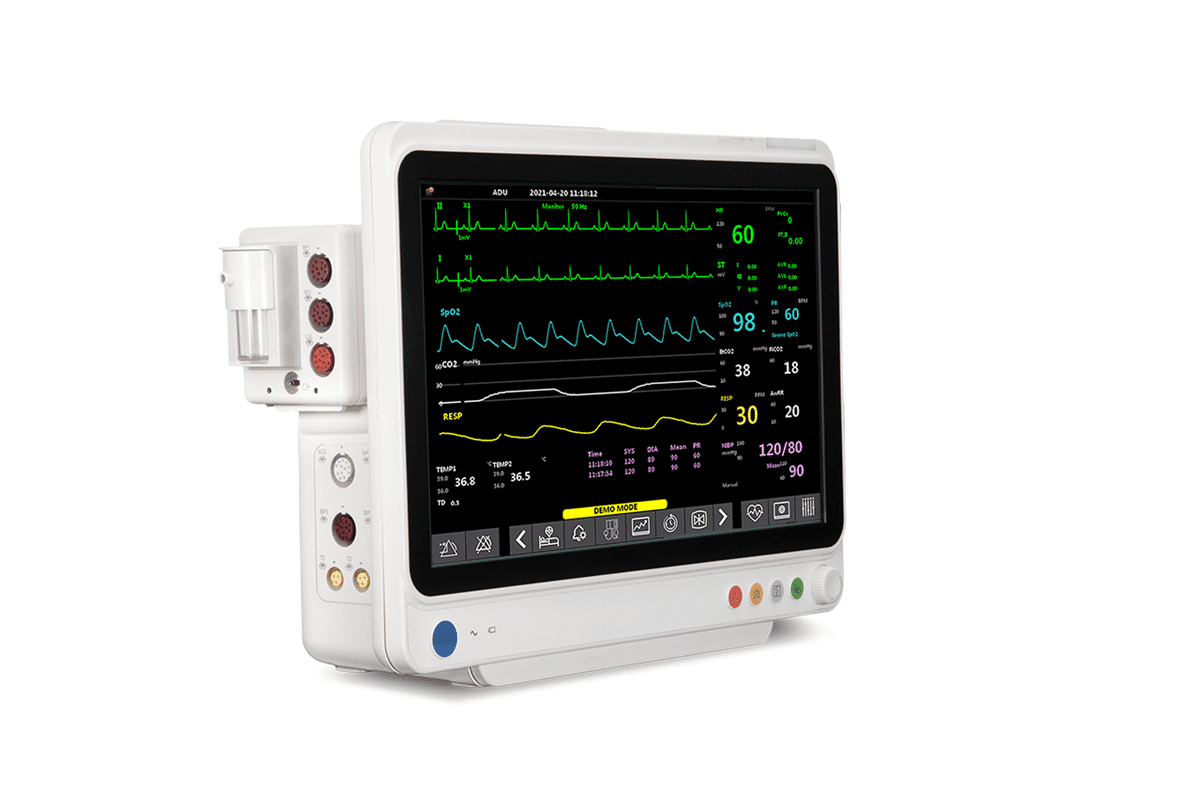 Witleaf’s high-end W series modular patient monitor. (Credit: Witleaf Medical)