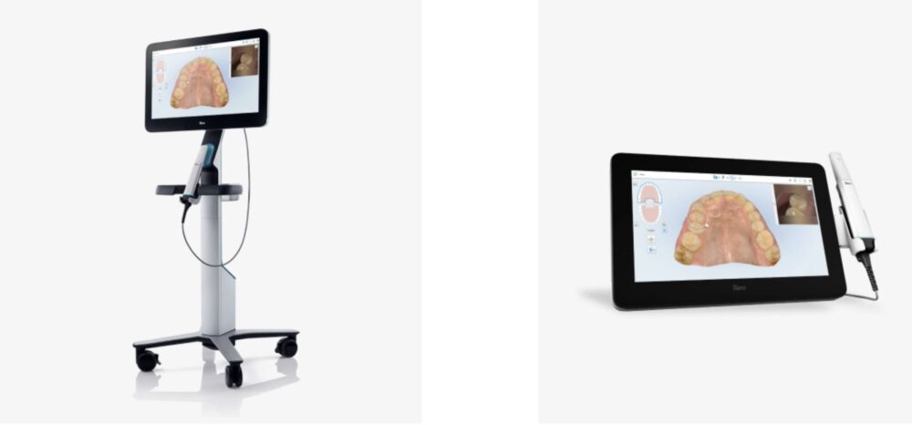 iTero Lumina™ intraoral scanner cart configuration (left); iTero Lumina™ intraoral scanner mobile configuration (right). Courtesy of iTero.